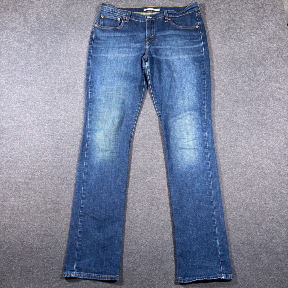 Levi 414 Relaxed Straight Jeans Womens 32 Blue Denim Mid Rise‎ Classic Casual